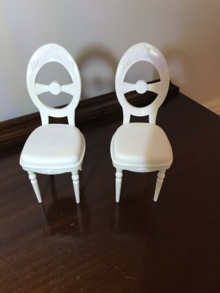 Barbie Dream House 2012 Kitchen Chairs Replacement Parts,  White 2