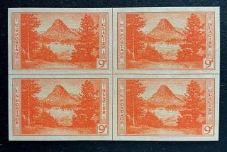 Us Stamps,  Scott 764 1935 9c Nat Parks: Glacier Imperf Clb Xf M/ng As Issued