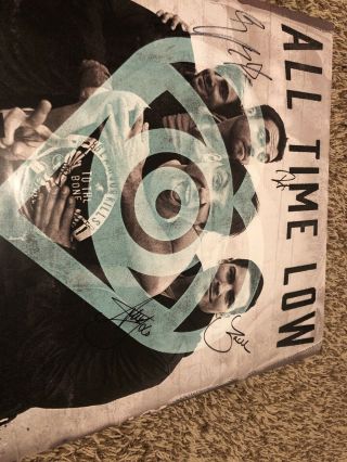 All Time Low Signed 18” X 24” Future Hearts Poster With Wrist Band 2