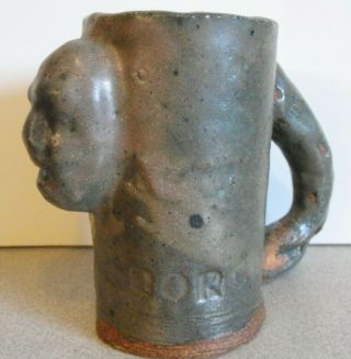 Unique Crude Heavy Pottery Spooky Creepy Face Mug Dr George George Ohr ?