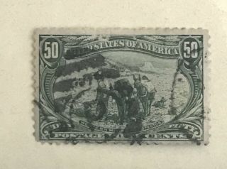 Us Stamp 291 - 50 Cent Western Mining Prospector -
