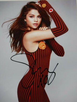 Selena Gomez Signed Color Photo