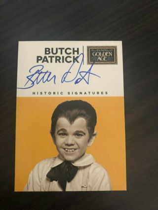 The Munsters Butch Patrick Signed Eddie Munster Panini Golden Age Card 2014