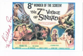 Hand Signed Authentic Autographed 3x5 Photo Richard Eyer 7th Voyage Sinbad