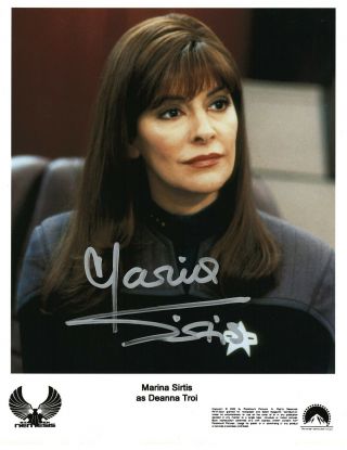 Star Trek: The Next Generation - Marina Sirtis,  Deanna Troi Signed 8 X 10 Photo