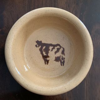 Nicholas Mosse Pottery,  3” Trinket Dish With Cow On Bottom Inside,  Ireland 2