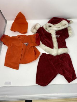 Teddy Ruxpin Santa Outfit Christmas And Orange Outfit