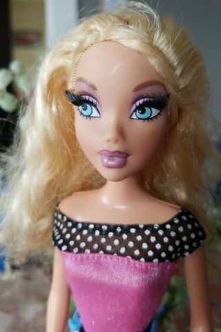 Barbie My Scene Kennedy Doll Blonde Highlighted Curly Hair Rooted Eyelashes Lash