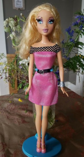 Barbie My Scene Kennedy Doll Blonde Highlighted Curly Hair Rooted Eyelashes Lash 2