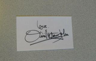 Olivia Newton John Signed 3x5 Index Card Autograph