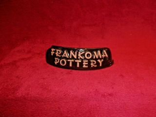 Vintage Frankoma Pottery Dealer Table Sign,  Dark Brown Glaze