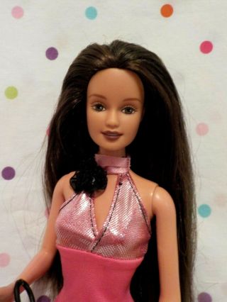 Gorgeous Teresa Barbie Doll,  Brunette,  Pretty Dress,  Purse,  Boots,  Mattel,  Excd