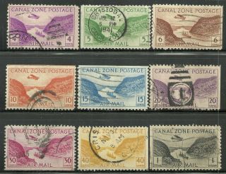 U.  S.  Possession Canal Zone Airmail Stamps Scott C6 - C14 Issues - Set 12