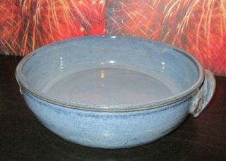 Baier Large Clay Pottery Serving Dish Handcrafted Blue 10 " York