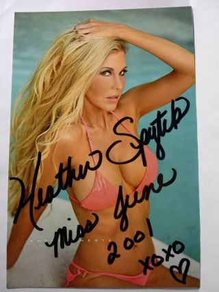 Heather Spytek Authentic Hand Signed Autograph 4x6 Photo Playboy Miss June 2001