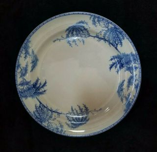 Pottery Barn Willow Design White W/ Blue Dinner Plates Set Of 3