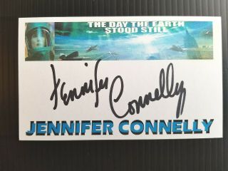 " The Day The Earth Stood Still " Jennifer Connelly Autographed 3x5 Index Card