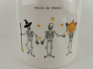 Rae Dunn Trick or Treat Skeletons Halloween Canister 2