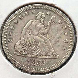 1857 Seated Liberty Quarter Dollar Rare 25c Unc 2020