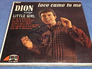 Dion Dimucci Signed Autographed Love Came To Me Record Album Lp The Belmonts