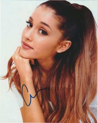 Ariana Grande Signed 8x10 Photo Headshot Pop Victorious Sexy Autograph Reprint