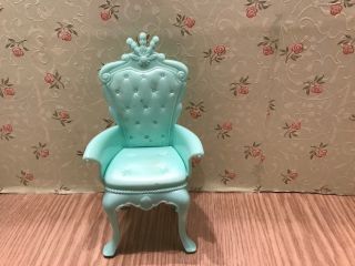 Barbie Doll House Blue Swan Lake Princess Throne Chair Furniture