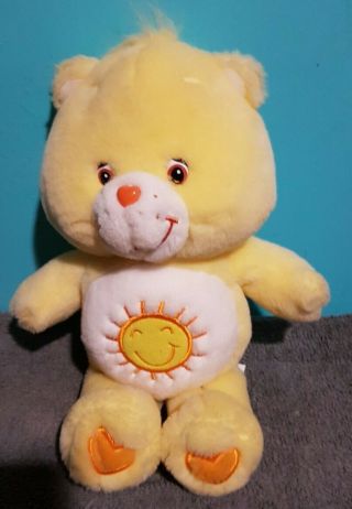 Care Bear Yellow Funshine Bear 13 " Stuffed Animal Plush - 2002