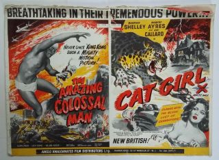 Colossal Man & Catgirl [1957] Anglo Amalgamated Press Kit Double Feature