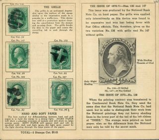 Us Stamps Tasco Booklet T3 1870 - 1887 Three Cent Issues