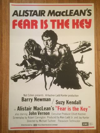 Fear Is The Key 1972 British Film Poster Alistair Maclean