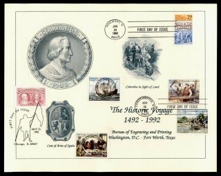 Dr Who 1992 Christopher Columbus Large Maximum Card Fdc Lc200550