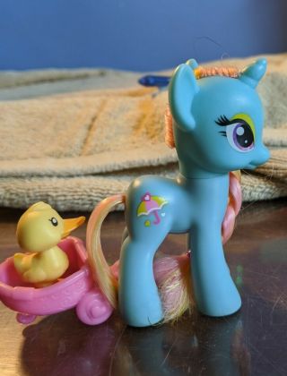 Mlp Dewdrop Dazzle Playful Pony With Duck And Cart
