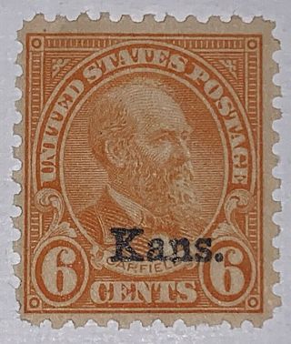 Travelstamps:1929 Us Stamps Scott 664 Kansas Overprint Gum