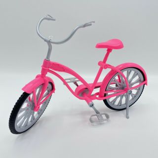 Mattel Barbie Doll Pink Bicycle With Kick Stand