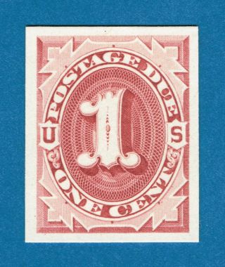 1887 Scott J15p4 1c Red Brown Plate On Card Cv:$15