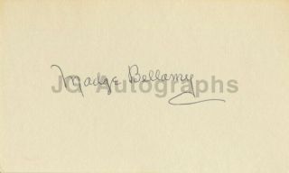 Madge Bellamy - American Stage And Film Actress - Authentic Autograph