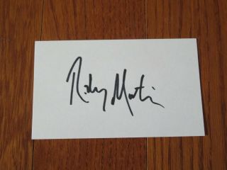 Ricky Martin Autographed 3x5 Index Card Hand Signed General Hospital Miguel