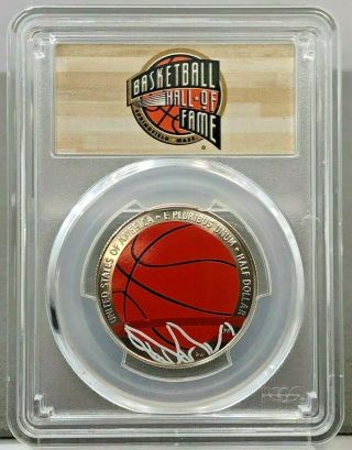 2020 - S Proof 50c Basketball Hall Of Fame Half Dollar Colorized Pcgs Pr70dcam Fs