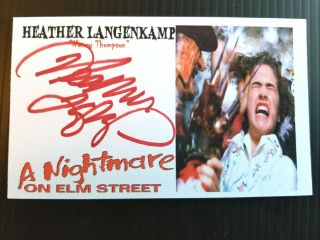 " A Nightmare On Elm Street " Heather Langenkamp Autographed 3x5 Index Card B