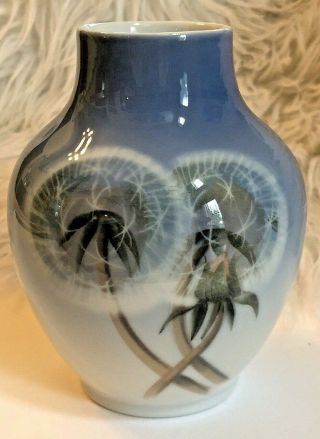 Royal Copenhagen Denmark Make A Wish Dandelion 4 " Bud Vase Porcelain Blue 2639