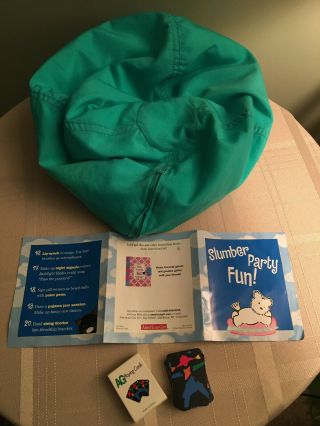 American Girl Of Today Slumber Party Bean Bag Chair,  Playing Cards,  Fun Booklet