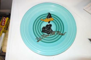 Fiestaware Warner Brothers Daffy Duck Dinner Plate / Dish Green 10.  5 In