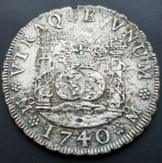 1740 Mf Mexico 4 Reales Spanish Silver Dutch Shipwreck Reygersdahl Sunk 1747 $$$