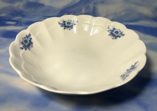 9 " Vintage Ter Steege Delft Blue Porcelain Floral Serving Bowl Dish Holland