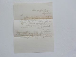 Civil War Letter 1865 1st Hampshire Heavy Artillery Fort Sumner Maryland Vtg
