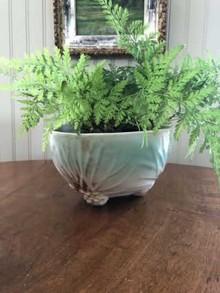 Vintage Mccoy Matte Glazed Planter Bowl Pine Cones