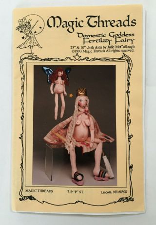 Pattern Cloth Doll Fertility Fairy Domestic Goddess By Magic Threads Uncut