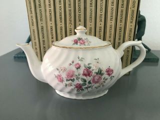 Arthur Wood & Son Staffordshire England China Teapot 6305 - Roses