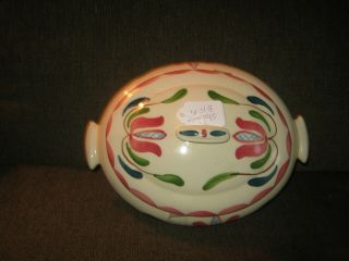Bowl,  Covered Vegetable,  Purinton Pottery,  Pa.  Dutch Pattern,