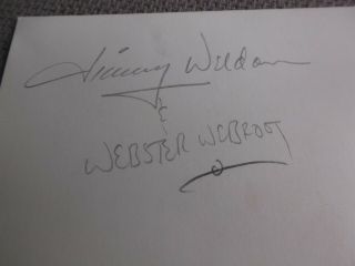 VENTRILOQUIST JIMMY WELDON AND WEBSTER WEBFOOT PHOTO CARD SIGNED 3